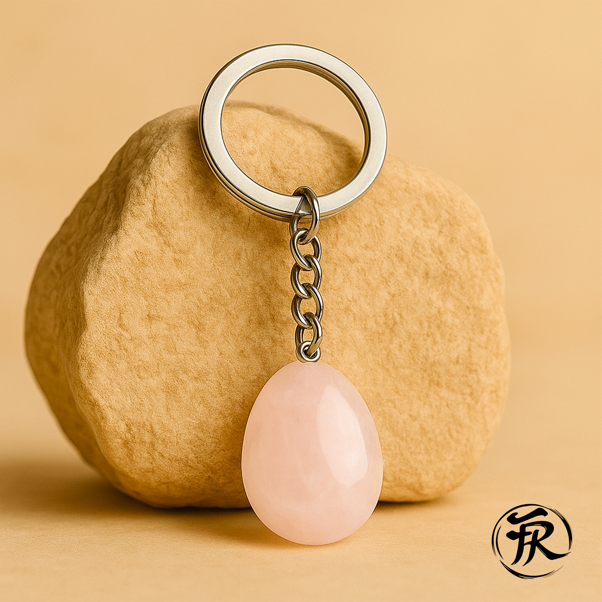 Porte-clés Quartz Rose Amour et Guérison Emotionnelle