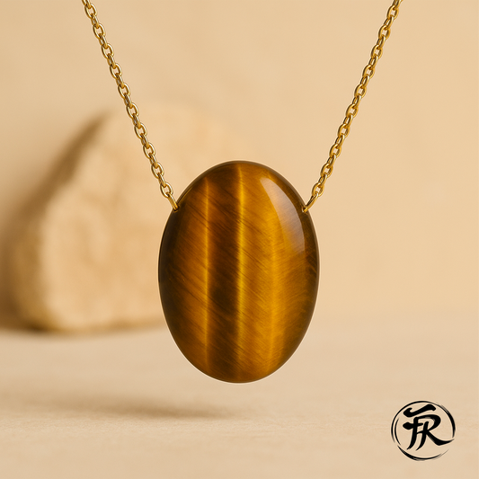 Collier Pendentif Œil de Tigre Protection et Confiance en Soi