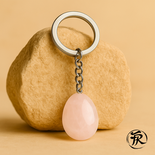 Porte-clés Quartz Rose Amour et Guérison Emotionnelle